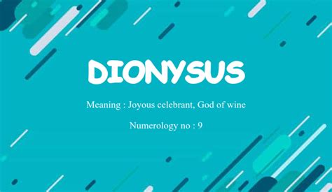 dionysus nickname.